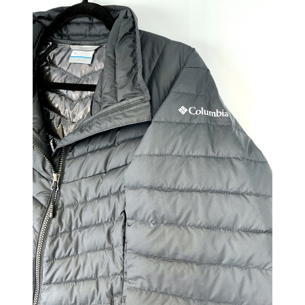 Columbia Powder Lite Jacket Sz M Black Omni-Heat Quilted Outdoors Winter Utility - Picture 13 of 13